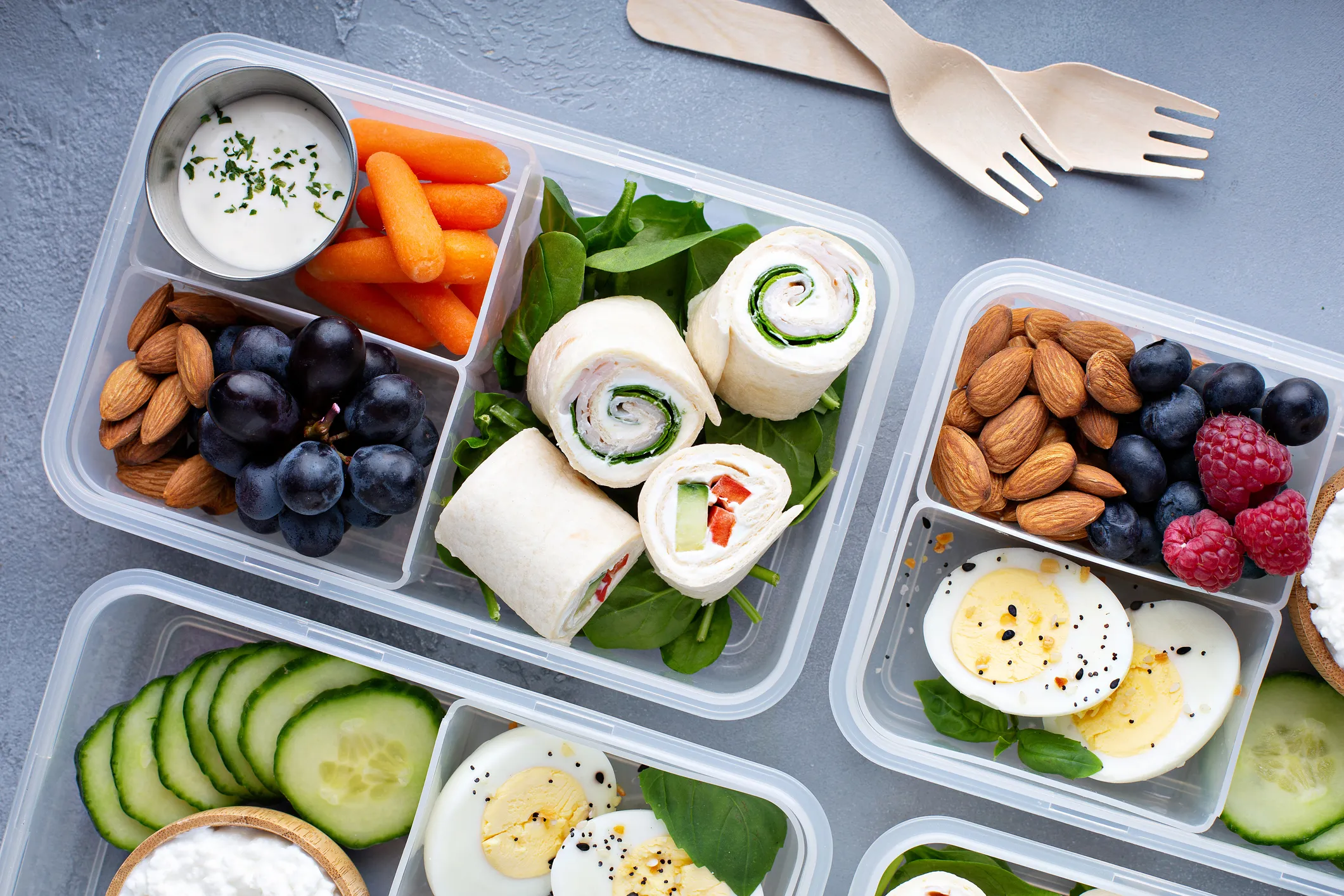 A healthy bento lunch
