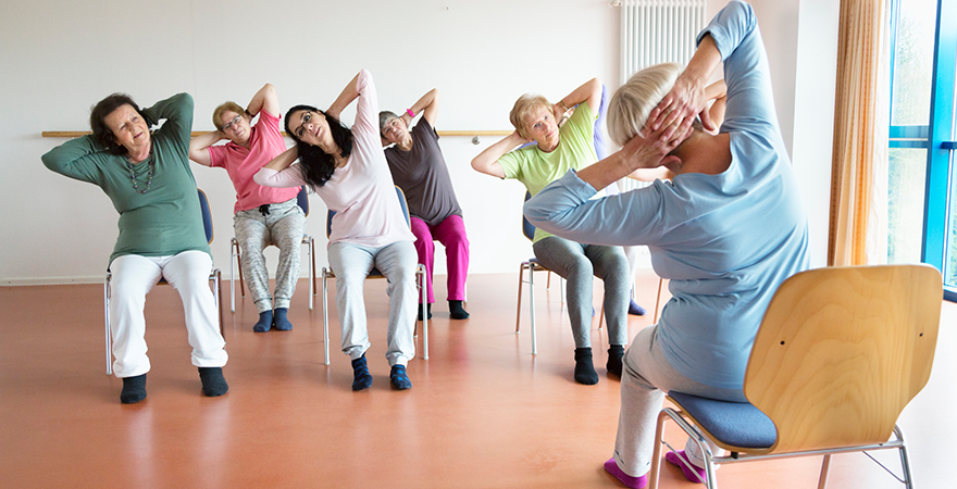 group chair fitness class
