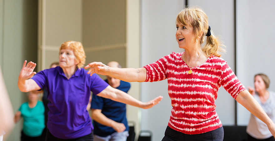 A group exercise class