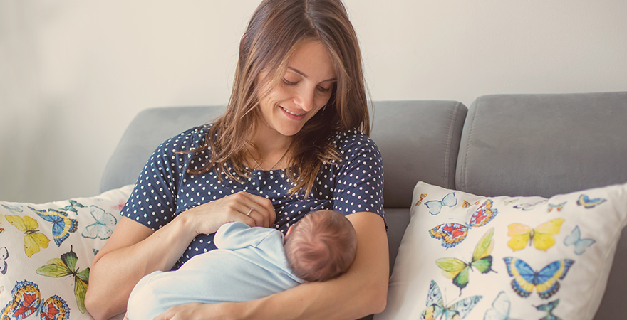 A mother breastfeeding