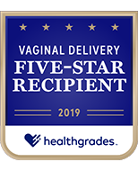 Healthgrades Vaginal Delivery Five-Star Recipient Seal