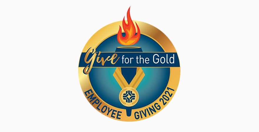 employee giving logo