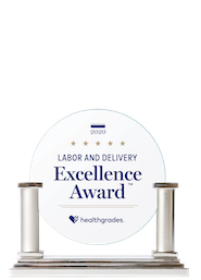 Healthgrades Labor and Delivery Excellence Award Trophy