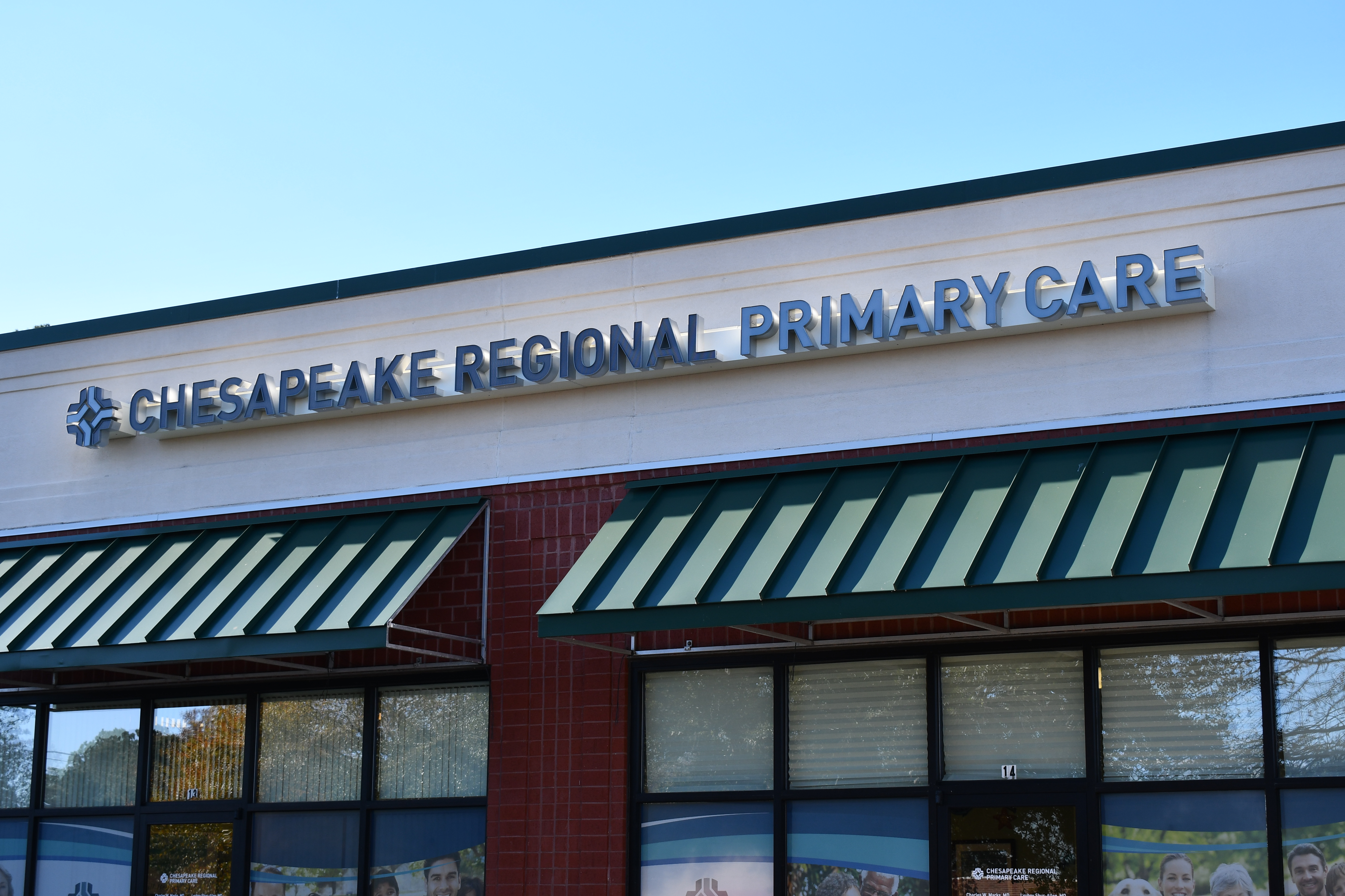 Chesapeake Regional Primary Care - Mt. Pleasant entrance
