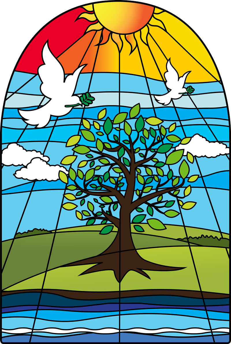 Chapel Stained Glass Window Graphic