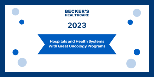 Becker's Hospitals and Health Systems With Great Oncology Programs logo