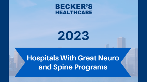 Becker's 'Hospitals With Great Neuro and Spine Programs' logo