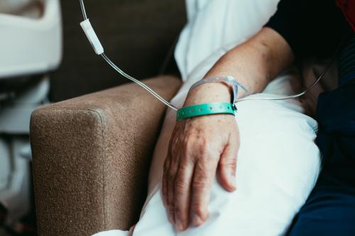 patient receiving an infusion