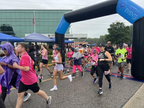 The starting line at the 2024 Bra-ha-ha 5K