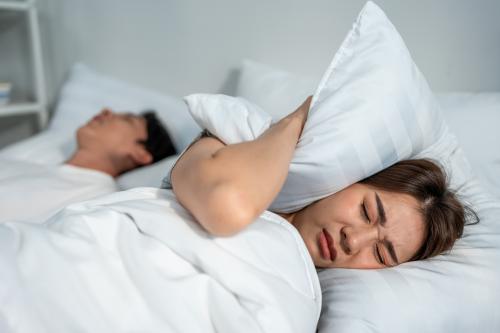 Couple trying to sleep