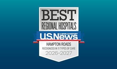 U.S. News & World Report Best Hospitals badge on a blue gradient background