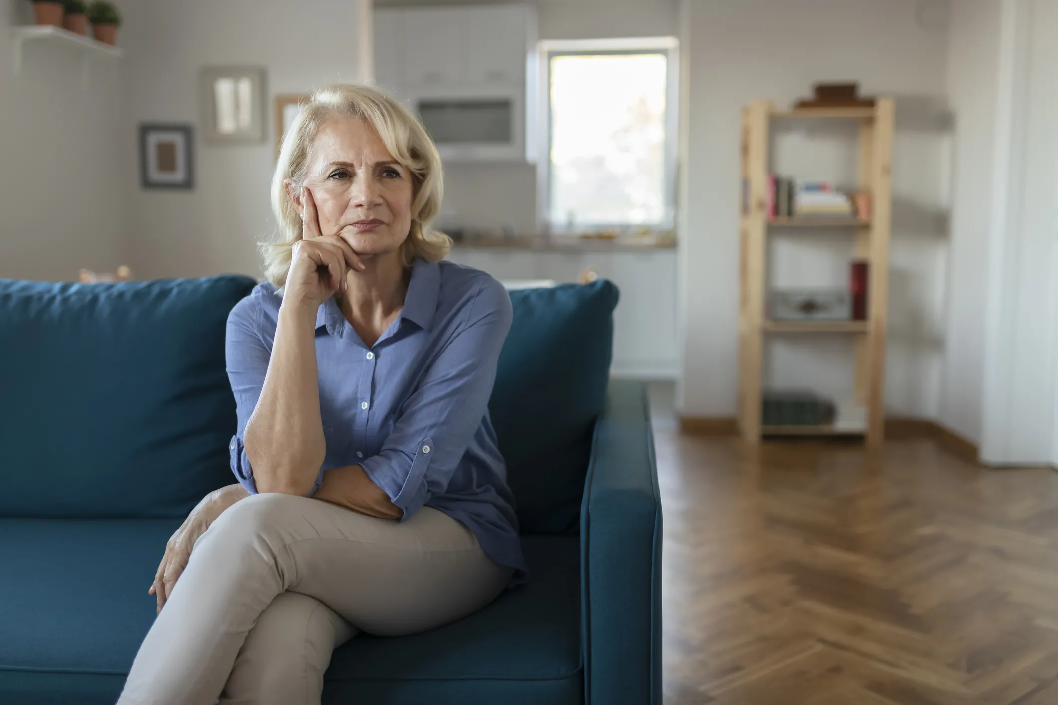 older woman alone