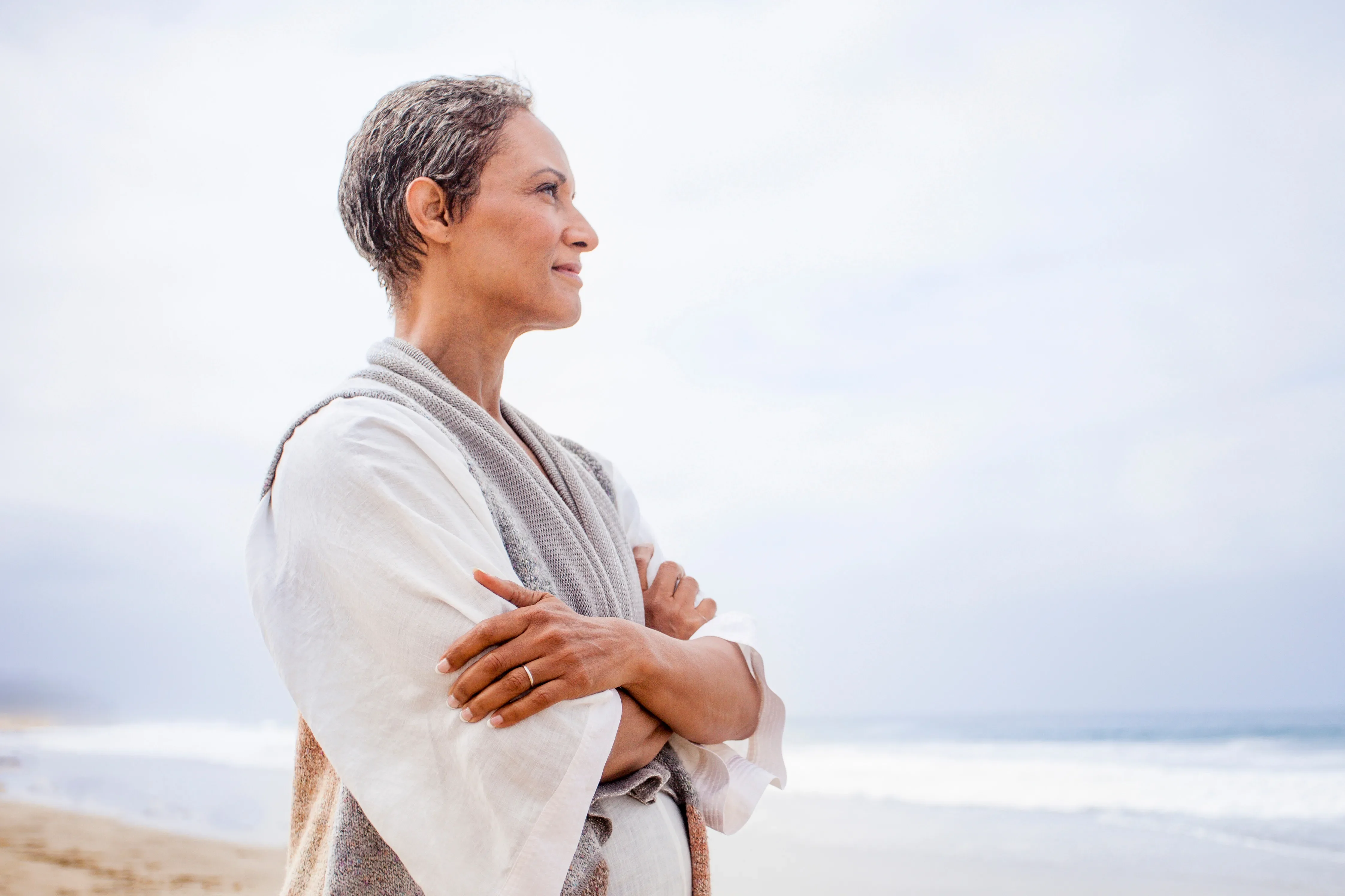 woman on beach