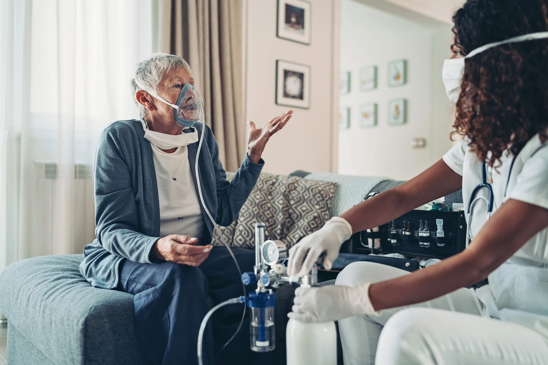 woman receiving care