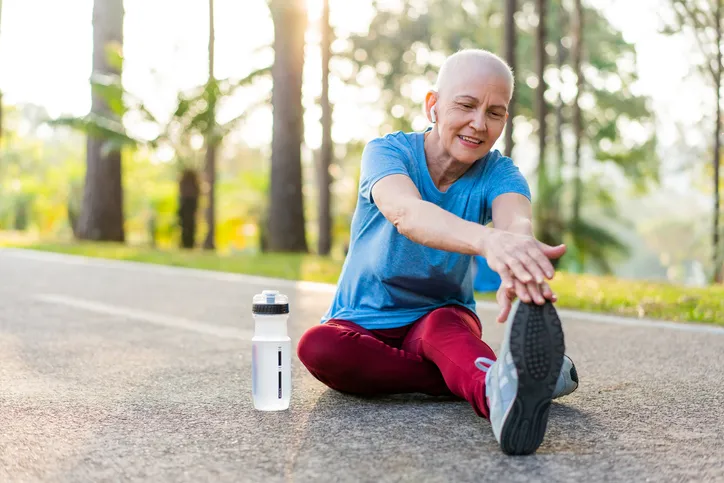 cancer patient working out