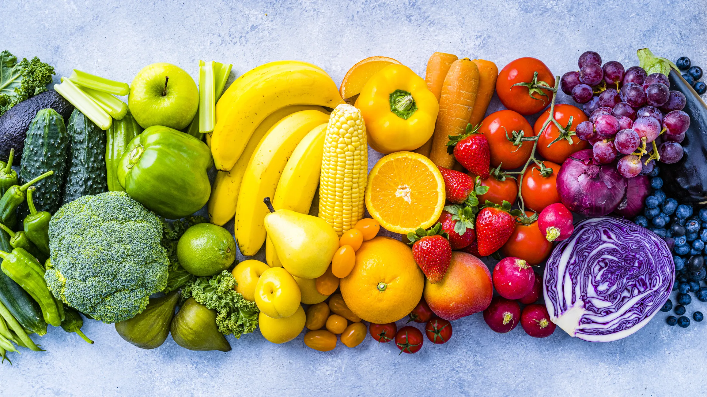 A Rainbow of Fruits And Vegetables