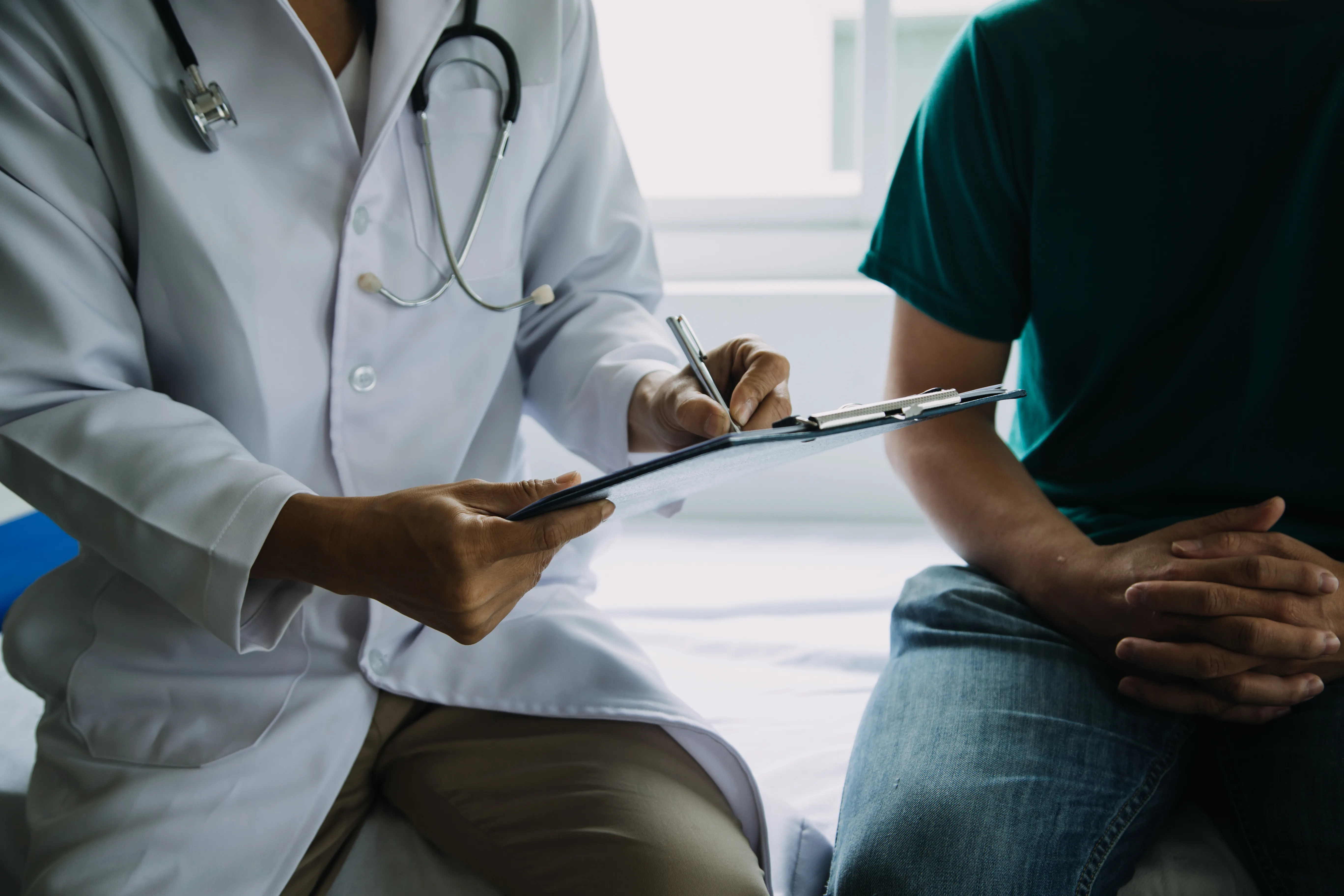 Man with doctor