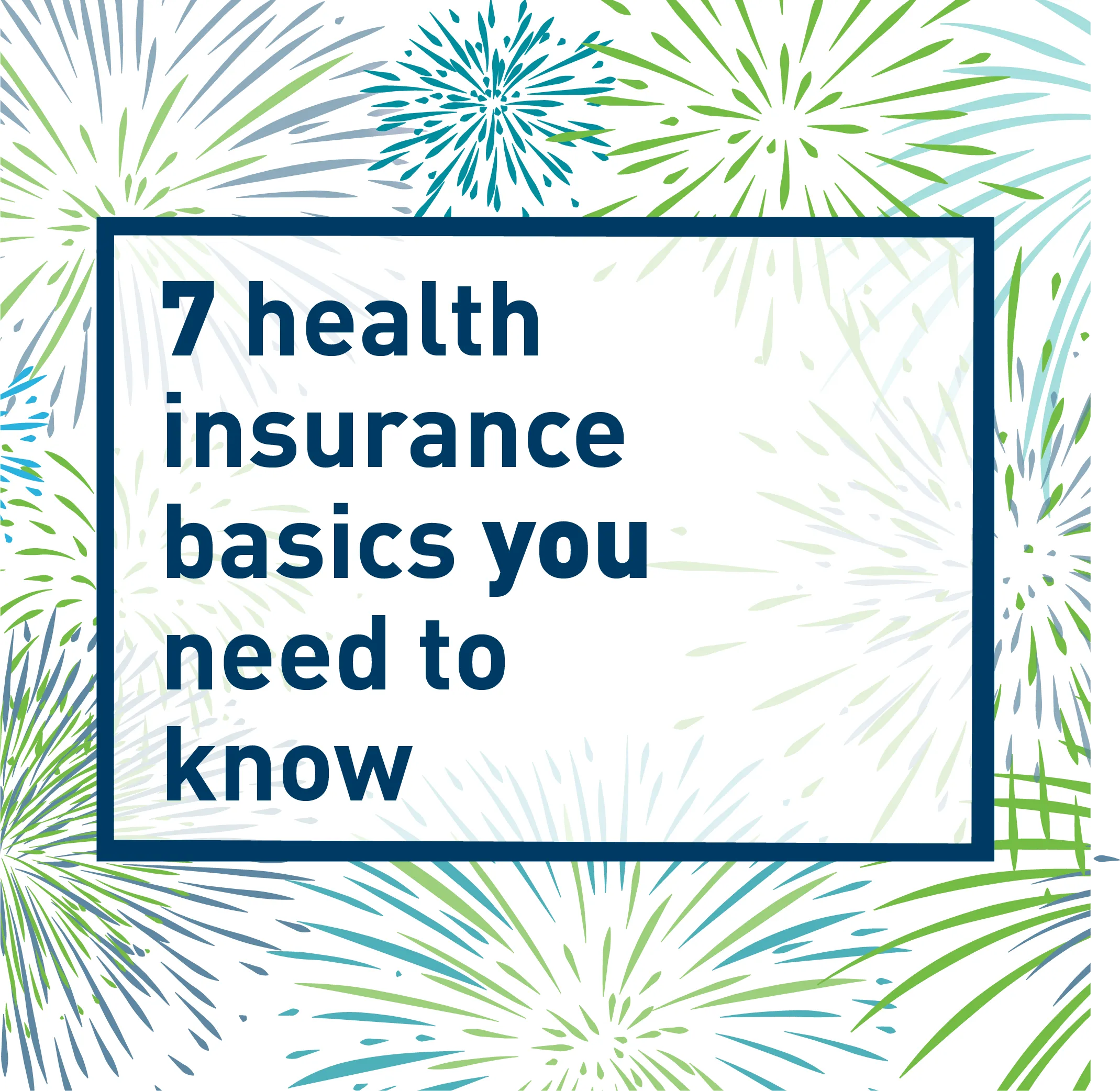 health insurance basics header graphic with fireworks