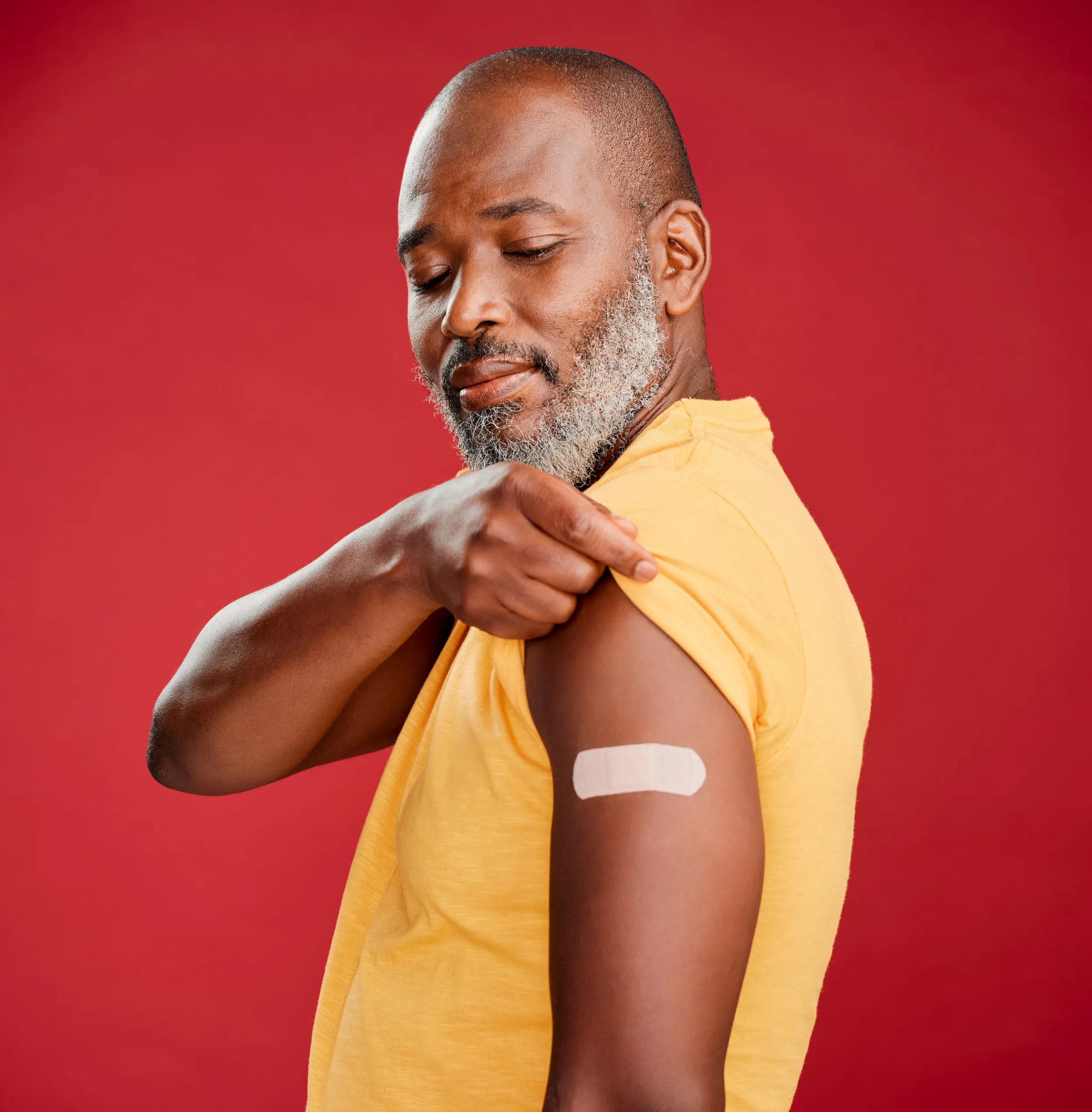 Man after a flu shot